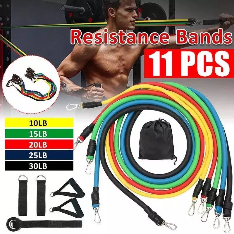 Power Exercise Resistance Band Set 5 In 1