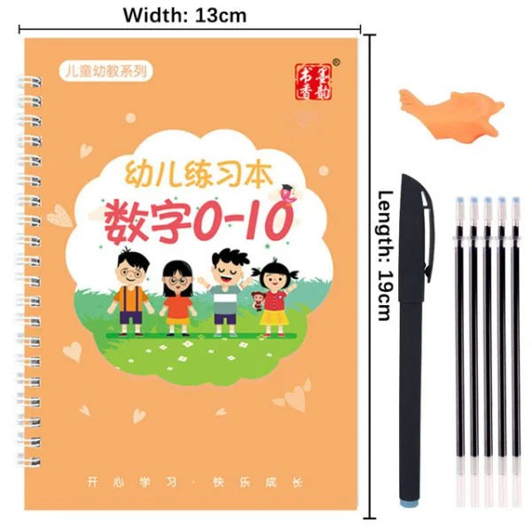 Magical Calligraphy Adventure 4-Piece Set with 10 Refillable Copybooks